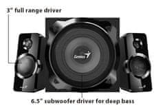 Genius SW-2.1 1850 BT (31730050401) 2.1 50W, crne, RCA ulaz, Bluetooth 5.3 zvučnik
