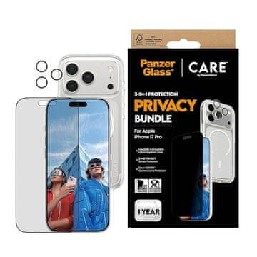 PanzerGlass Care Privacy 3u1 set za iPhone 17 Pro (CR41097)