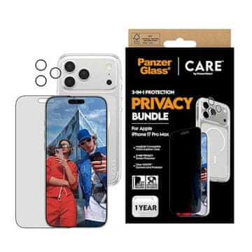 PanzerGlass Care Privacy 3u1 set za iPhone 17 Pro Max