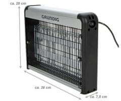 Grundig svjetiljka protiv kukaca, LED, 4W, kabel 120 cm, crno-srebrna