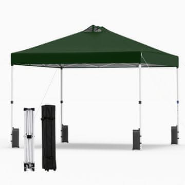 Northix Pop-up paviljon 3x3 m Oxford tkanina podesiva visina zeleni