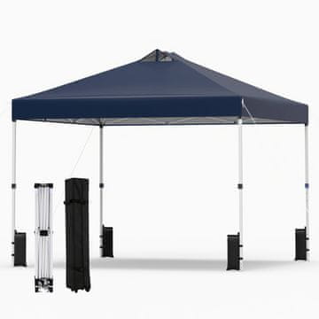 Northix Plavi pop-up paviljon 3x3 m Oxford tkanina podesiv metal