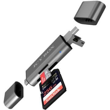 IcyBox IB-CR200-C čitač kartica USB-C SD / microSD + USB hub