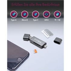 IcyBox IB-CR200-C čitač kartica USB-C SD / microSD + USB hub