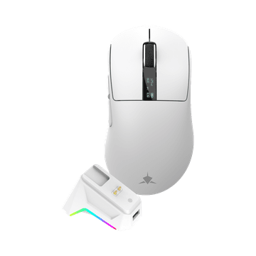 White Shark WGM-5023 GAWAIN bijela bežična gaming miš 12.000 DPI