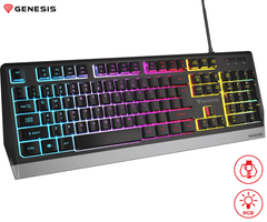 Genesis Rhod 300 RGB gaming tipkovnica, Membrana, Anti-Ghosting, SAD
