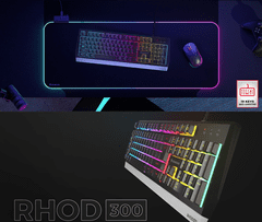 Genesis Rhod 300 RGB gaming tipkovnica, Membrana, Anti-Ghosting, SAD
