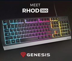Genesis Rhod 300 RGB gaming tipkovnica, Membrana, Anti-Ghosting, SAD