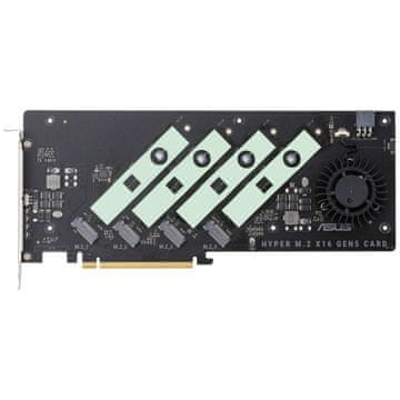 ASUS Hyper M.2 x16 Gen5 kartica za proširenje, PCIe 5.0/4.0, do 4 NVMe M.2 (90MC0CY0-M0EAY0)