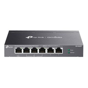 TP-Link Omada DS106GPP 6-port 6x gigabit (3x PoE+ 1x PoE++) RJ45 neupravljivi mrežni preklopnik switch