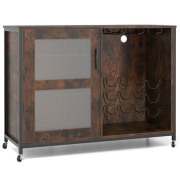 Northix LED barski ormarić rustikalno smeđi 108x40x81 cm