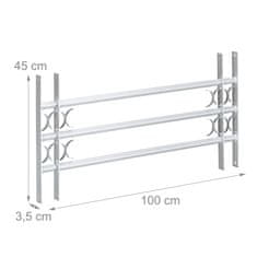 Northix Adjustable Galvanized Steel Anti Theft Window Grille