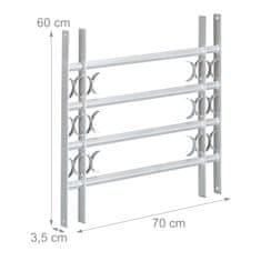 Northix Adjustable Galvanized Steel Window Security Grill System