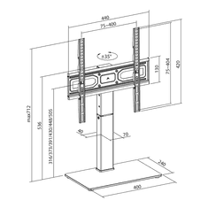 Maclean MC-124 Stalak za TV 32"-65"
