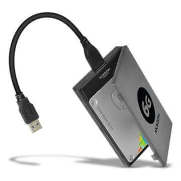 AXAGON AXAGON ADSA-1S6 2.5" USB 3.0 HDD SATA crni USB 3.0, kućište za disk
