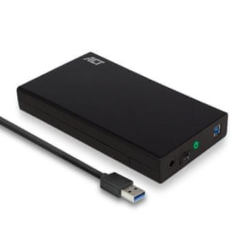 ACT AC1405 USB3.2 3,5" aluminijsko kućište za tvrdi disk bez vijaka