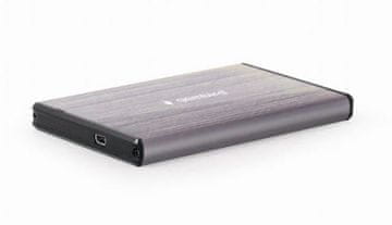 Gembird EE2-U3S-3-LG USB3.0 mini 2.5" svijetlosivo aluminijsko prijenosno kućište za tvrdi disk
