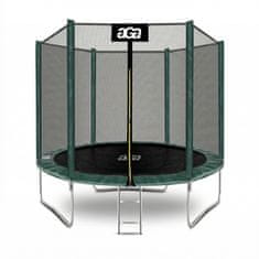Aga Sport Top Trampolin 250 cm Tamno zelena + zaštitna mreža + ljestve