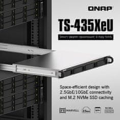 Qnap NAS poslužitelj, 1U rack-mount (kratki), 4 GB RAM-a, 10 Gb mreža