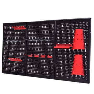 Northix Organizator za alat s perforiranom pločom s 17-dijelnim setom držača, 120x60cm