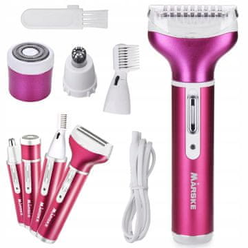 Verkgroup 4u1 bežični epilator i brijač dlačica s USB-om, ružičaste boje