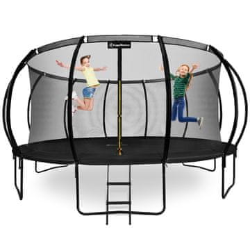 HyperMotion Dječji trampolin promjera 487 cm s unutarnjom mrežom - nosivost 150 kg, za djecu stariju od 3 godine, otpornost na vremenske uvjete i UV zrake