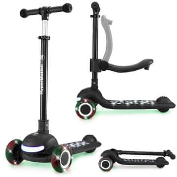 HyperMotion Balansni romobil s tri funkcije i osvijetljenom platformom - sjedalo na 30 i 35 cm, nosivost 50 kg, sklopiv za djecu stariju od 1 godine