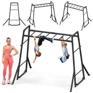 HyperMotion Vrtna gimnastička ljestva od čelika za cijelu obitelj - nosivost 200 kg, dimenzije 265 x 112 x 222 cm, za djecu stariju od 3 godine