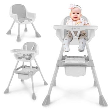 Moby System Hranilica s funkcijom 2 u 1 i dvostrukim pladnjem za djecu - nosivost u visokom položaju 15 kg, niskom 25 kg, pojas u 5 točaka, od 6 mjeseci
