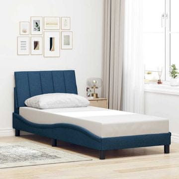 Vidaxl Okvir kreveta bez madraca plavi 90x200 cm tkanina
