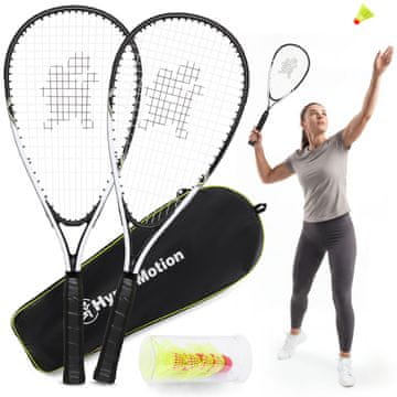 HyperMotion Set za speed badminton s 2 aluminijska reketa i 5 loptica - crossminton bez mreže, torba od Oxford tkanine, za početnike i napredne