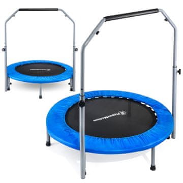 HyperMotion Dječji trampolin promjera 97 cm s podesivim rukohvatom - nosivost 50 kg, 6 nogu s gumenim kapicama, od 3 godine, za ravnotežu