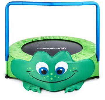 HyperMotion Dječji trampolin promjera 91 cm - nosivosti 50 kg, za djecu od 3 godine s ručkom obloženom pjenom i 30 opruga s odvojivom glavom žabice