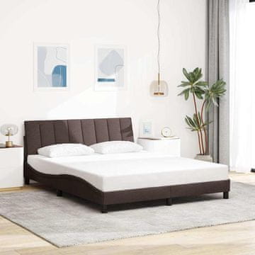 Vidaxl Okvir kreveta bez madraca tamnosmeđi 160x200 cm tkanina
