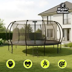 HyperMotion Dječji trampolin promjera 487 cm s unutarnjom mrežom - nosivost 150 kg, za djecu stariju od 3 godine, otpornost na vremenske uvjete i UV zrake