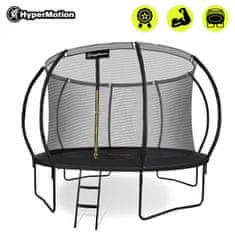 HyperMotion Dječji trampolin promjera 366 cm s unutarnjom mrežom - nosivost 150 kg, dvostupanjske ljestve, otpornost na UV, za djecu stariju od 3 godine