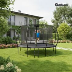 HyperMotion Dječji trampolin promjera 366 cm s unutarnjom mrežom - nosivost 150 kg, dvostupanjske ljestve, otpornost na UV, za djecu stariju od 3 godine