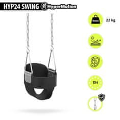 HyperMotion Lančana ljuljačka s visokim naslonom za malu djecu - nosivost 22 kg, školjkasto EVA sjedalo, pocinčani lanci duljine 150 cm