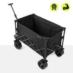 HyperMotion Sklopiva transportna kolica za plažu nosivosti 80 kg - volumen 200 l, kotači promjera 7 inča, podesiva ručka, torba za nošenje