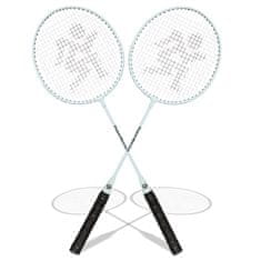 HyperMotion Badmintonski set s dva čelična reketa i lopticom za igru - rekreativni sport na otvorenom, za dob 10+ godina, za početnike i naprednije igrače