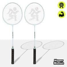HyperMotion Badmintonski komplet u boji kadulje s torbom za nošenje - dva čelična reketa 66 x 20 cm, rekreativna igra na otvorenom, dob 10+ godina