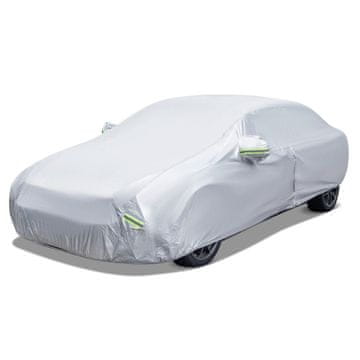 Northix Autocerada 479x173x115 cm vodootporna srebrna s patentom