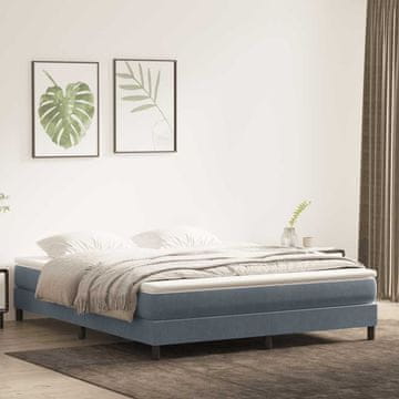 Vidaxl Krevet s oprugom bez madraca tamnosive boje 180x220 cm