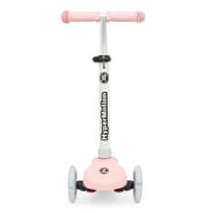HyperMotion Balansni romobil s tri LED kotača za djecu 3-8 godina - podesiva visina 55-70 cm, nosivost 50 kg, ružičasta boja, balansno upravljanje