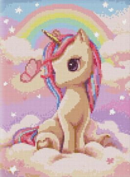 Rayher.	 Dijamantni mozaik, Curious unicorn, 30x40 cm