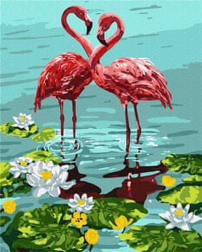 Rayher.	 Slikanje po brojevima, Pair of flamingos, 40x50 cm