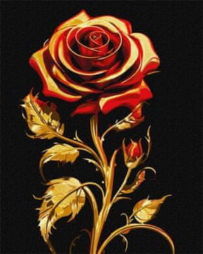 Rayher.	 Slikanje po brojevima, Symbol of beauty,s metalnim bojama, 40x50 cm
