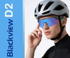 Blackview D2 pametne naočale s AI asistentom, crne leće, crna