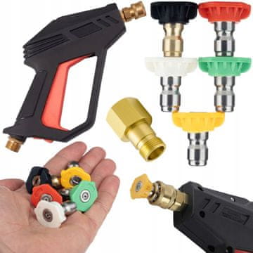 Fortis 4000 PSI + 5 mlaznica za brzo spajanje + Karcher HD Easy!Lock adapter | M22 | 276 bara | Komplet za pranje pod tlakom | Univerzalni