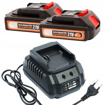 Set od 2 x 21V 1,5Ah baterije + 21V 1,2A brzi punjač | Kompatibilno s Makita 18V-21V | Za bežične alate | Mobilni akumulator